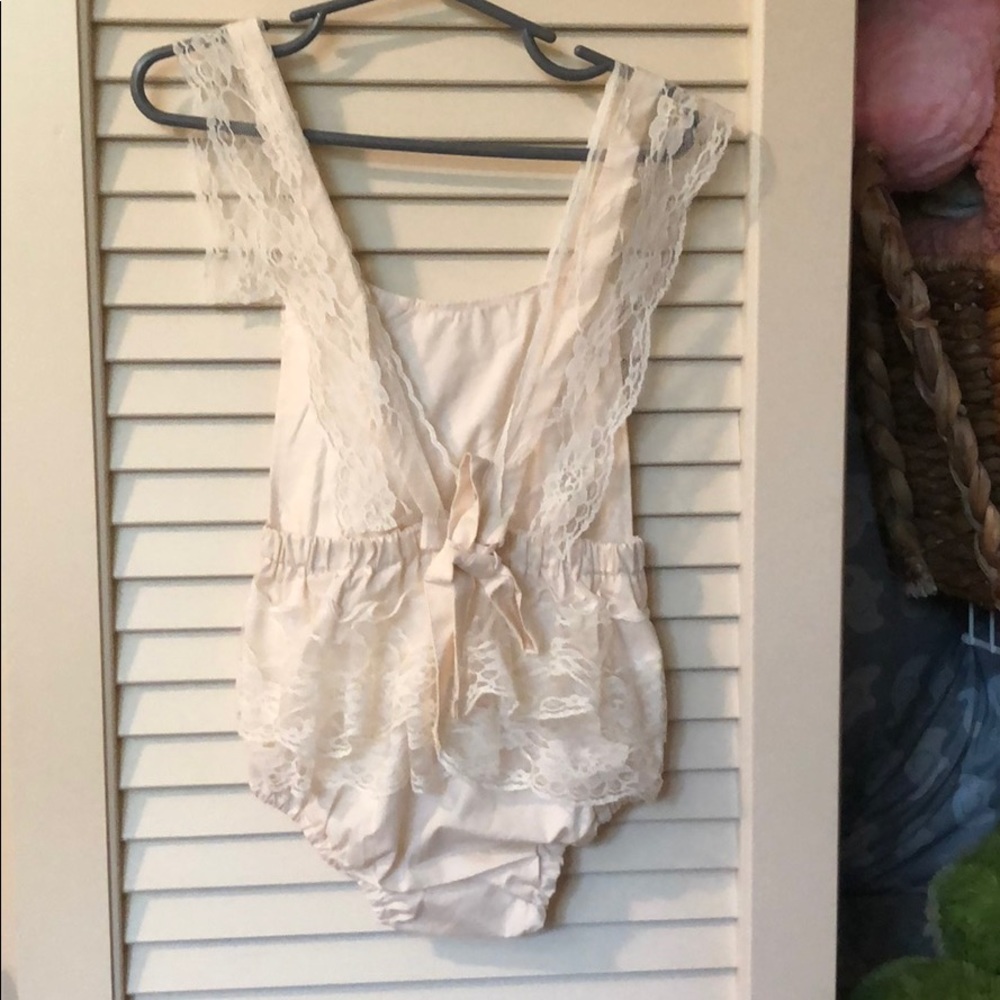 White lace onesie